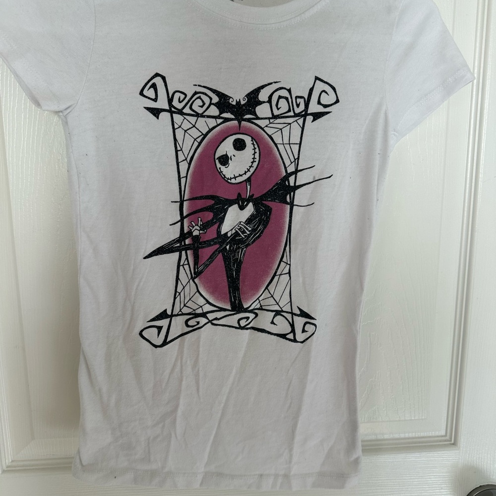 Disney White Shirt with Jack Skellington Print